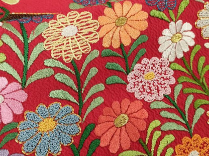 平和屋本店●極上 中国三大刺繍 相良刺繍 お引きずり・お引き摺り・引き振袖 和装 駒刺繍 総刺繍 金糸 仮絵羽 逸品 未使用 DZAC0373kh6