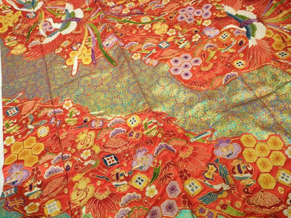 平和屋本店●最高級　中国三大刺繍　相良刺繍　駒刺繍　色打掛　和装　婚礼　結婚式　花嫁　宝尽瑞祥文　金彩　逸品　DZAC0379kh6