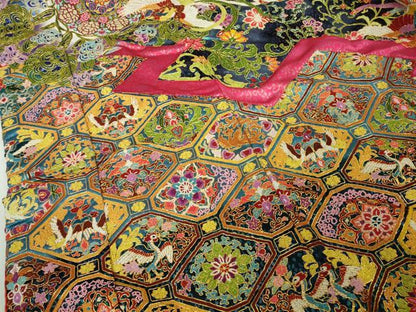 平和屋本店●最高級　中国三大刺繍　総相良刺繍　駒刺繍　色打掛　和装　婚礼　結婚式　花嫁　鳳凰花唐草文　金糸　逸品　DZAC0381kh6
