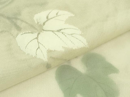 平和屋本店▽極上　訪問着　無双　紗袷　紗×紗　手描き　蔦の葉文　暈し染め　逸品　DZAC0399kh6