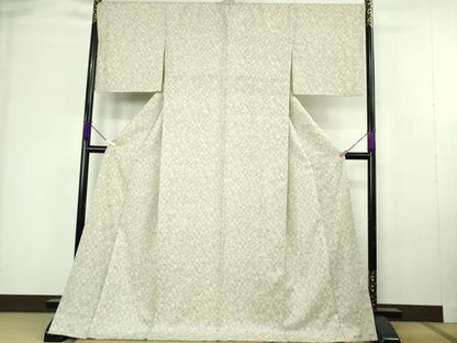 平和屋着物●極上　小紋　お召地　菊尽くし　ロング丈　逸品　DZAC0400kh6