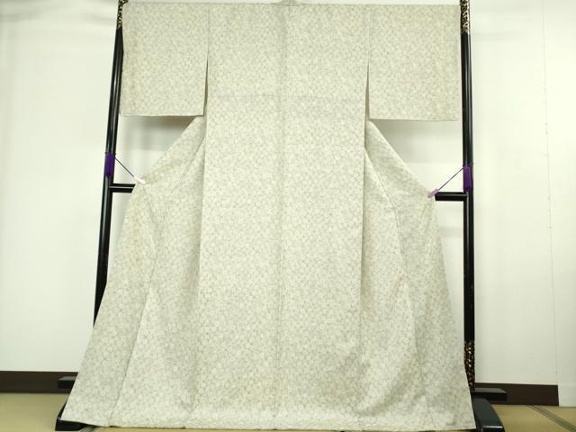 平和屋着物●極上　小紋　お召地　菊尽くし　ロング丈　逸品　DZAC0400kh6