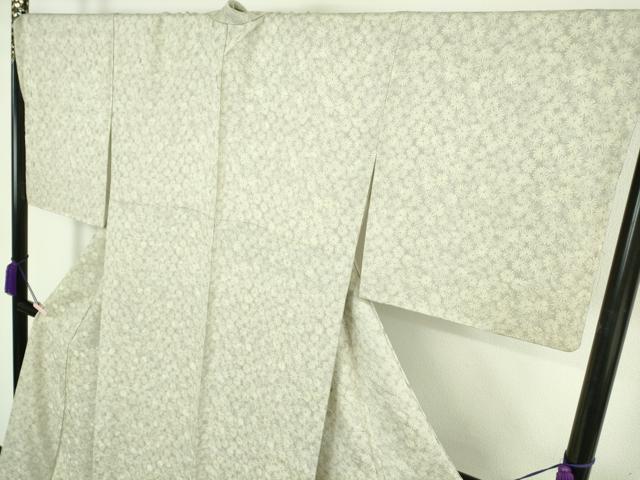 平和屋着物●極上　小紋　お召地　菊尽くし　ロング丈　逸品　DZAC0400kh6