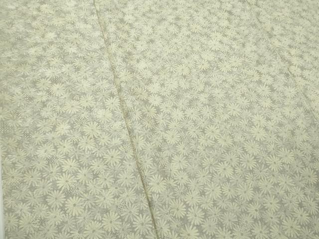 平和屋着物●極上　小紋　お召地　菊尽くし　ロング丈　逸品　DZAC0400kh6