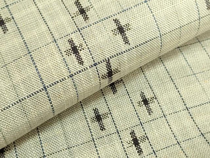 平和屋着物＊極上　夏物　石川県指定無形文化財　能登上布　本麻手織上布　八寸名古屋帯　十字絣　証紙付き　逸品　DZAC0418kh6　