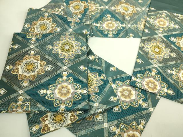 平和屋本店●最高級　中国三大刺繍　スワトウ相良刺繍　総刺繍　袋帯　正倉院花文　金糸　逸品　DZAC0452kh6