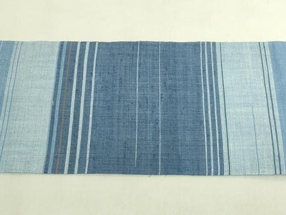 平和屋本店＊極上　夏物　沖縄県無形文化財指定　本場八重山上布　麻　九寸名古屋帯　絣文様　逸品　DZAC0476kh6