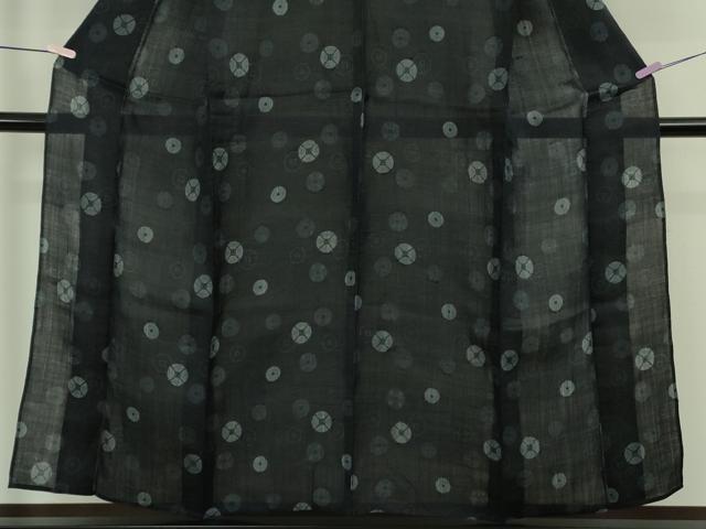平和屋本店＊極上　夏物　重要無形文化財　本場宮古上布　苧麻　丸文　逸品　DZAC0560kh6