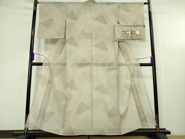 平和屋着物＊極上　夏物　本塩沢　夏塩沢　110亀甲　切嵌　逸品　DZAC0562kh6