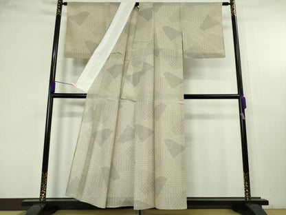 平和屋着物＊極上　夏物　本塩沢　夏塩沢　110亀甲　切嵌　逸品　DZAC0562kh6
