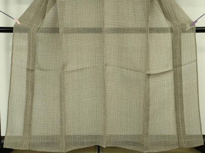 平和屋本店＊極上　夏物　本塩沢　夏塩沢　格子　高島屋扱い　逸品　未使用　DZAC0589kh6