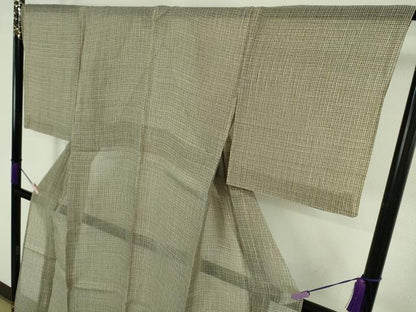 平和屋本店＊極上　夏物　本塩沢　夏塩沢　格子　高島屋扱い　逸品　未使用　DZAC0589kh6