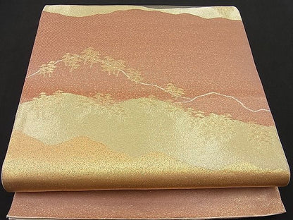 平和屋着物■六通柄袋帯 浜松文 金糸 逸品 n-ea0101
