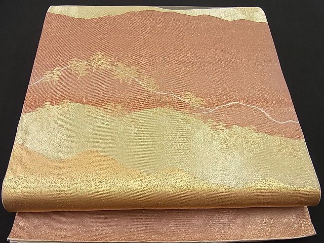 平和屋着物■六通柄袋帯 浜松文 金糸 逸品 n-ea0101