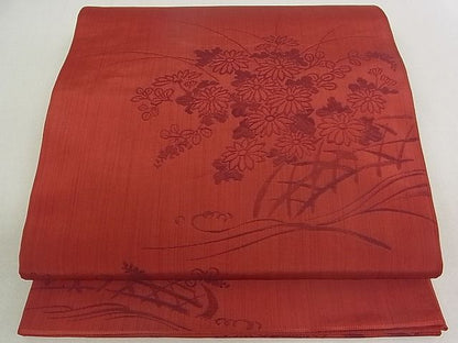 平和屋着物■六通柄 本袋帯 花籬文 逸品 ea0120