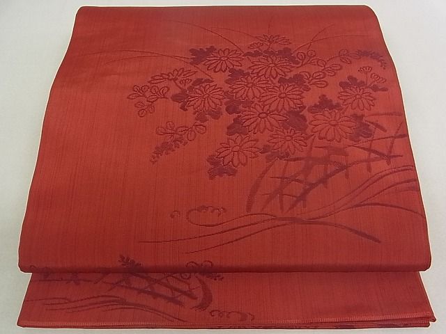 平和屋着物■六通柄 本袋帯 花籬文 逸品 ea0120
