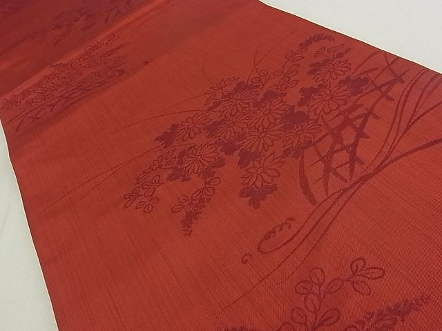 平和屋着物■六通柄 本袋帯 花籬文 逸品 ea0120