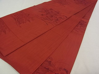 平和屋着物■六通柄 本袋帯 花籬文 逸品 ea0120