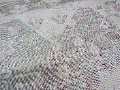 平和屋着物■佐賀錦　六通柄袋帯　ふくれ織り　切羽花唐草文　金糸　逸品　n-ea0139