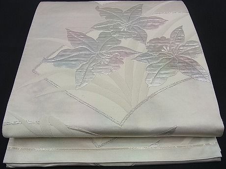 平和屋着物■六通柄袋帯 カトレア 銀糸 逸品 n-ea0182