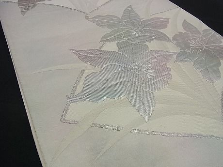 平和屋着物■六通柄袋帯 カトレア 銀糸 逸品 n-ea0182