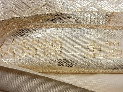 平和屋着物■佐賀錦　六通柄袋帯　二重箔　道長吉祥文　金銀糸　逸品　n-ea0214
