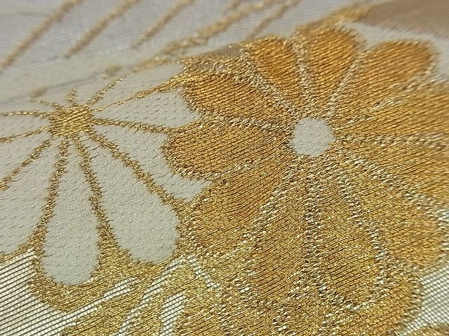 平和屋着物■六通柄袋帯　雲取り浅草門　金銀糸　逸品　n-ea0224