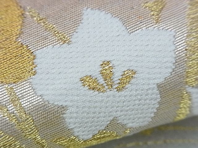 平和屋着物■六通柄袋帯　雲取り浅草門　金銀糸　逸品　n-ea0224