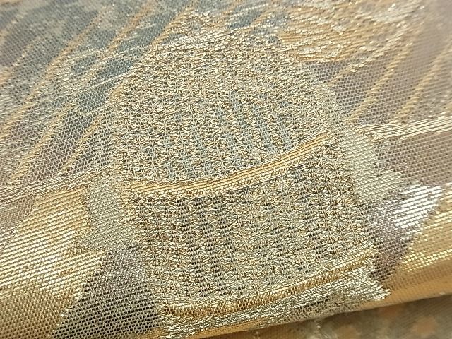 平和屋着物■六通柄袋帯 流水風景松花文 金銀糸 逸品 n-ea0234