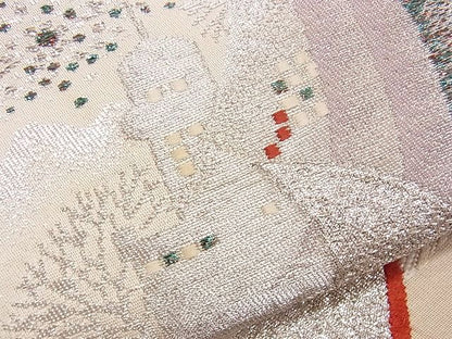 平和屋着物■六通柄袋帯 唐織 きらめき銀河 銀糸 逸品 eg0403