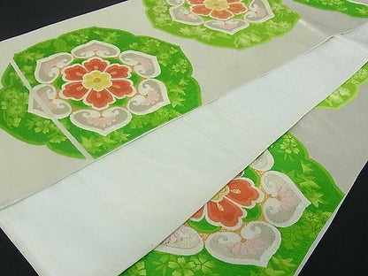 平和屋着物■六通柄袋帯　唐織　正倉院花文　金銀糸　逸品　et1273