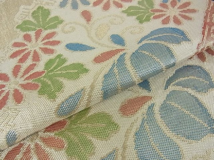 平和屋着物■佐賀錦 六通柄袋帯 吉祥草花文 金糸 逸品 et1290