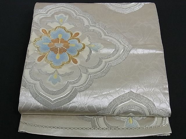 平和屋着物■六通柄袋帯 唐織 正倉院花文 金銀糸 逸品 ev0170