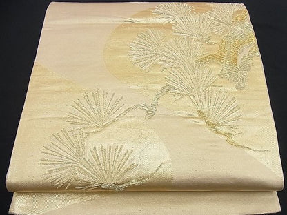 平和屋着物■六通柄袋帯　浜松文　金糸　逸品　n-ev0335