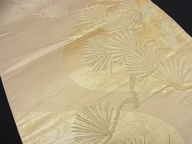 平和屋着物■六通柄袋帯　浜松文　金糸　逸品　n-ev0335