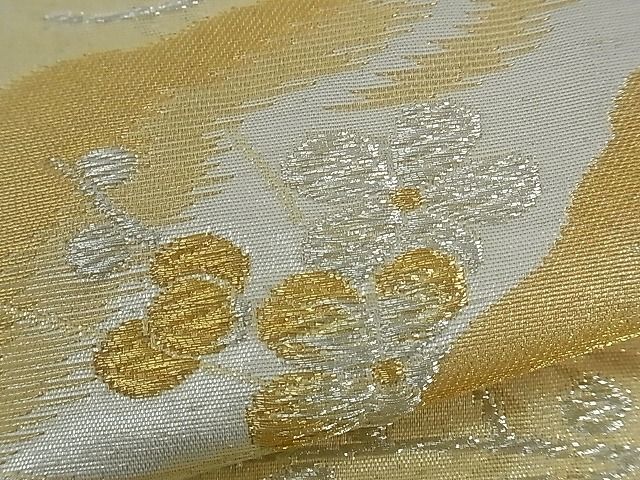 平和屋着物■六通柄袋帯 流水枝松梅文 金銀糸 逸品 ev0598