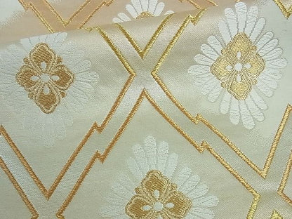 平和屋着物■六通柄袋帯 唐織 松皮菱花文 金糸 逸品 ev0610