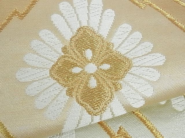 平和屋着物■六通柄袋帯 唐織 松皮菱花文 金糸 逸品 ev0610