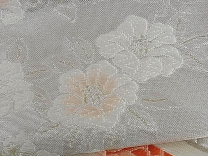 平和屋着物■六通柄袋帯 唐織 亀甲花文 金銀糸 逸品 ev0612