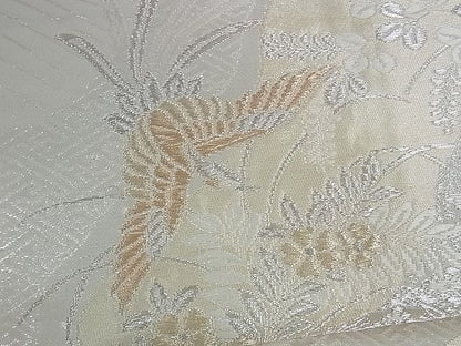 平和屋着物■全通柄袋帯 唐織 立波鳳凰草花文 金銀糸 逸品 ev0931