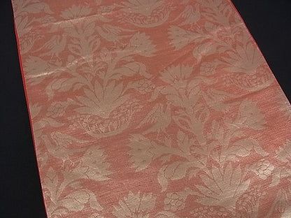 平和屋着物■六通柄京袋帯 向かい鳥花唐草文 金糸 逸品 ev1111