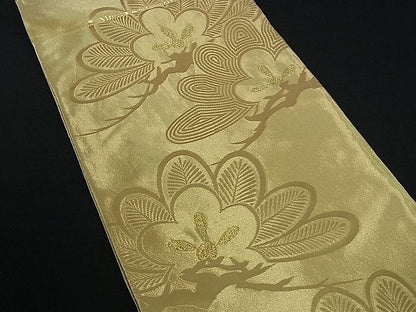 平和屋着物■六通柄袋帯 松 金糸 ev1138
