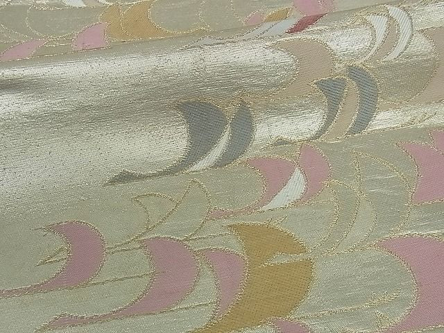 平和屋着物■六通柄 本袋帯 飛鶴文 金糸 逸品 ev1165