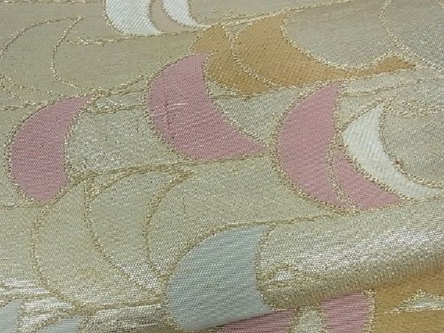 平和屋着物■六通柄 本袋帯 飛鶴文 金糸 逸品 ev1165