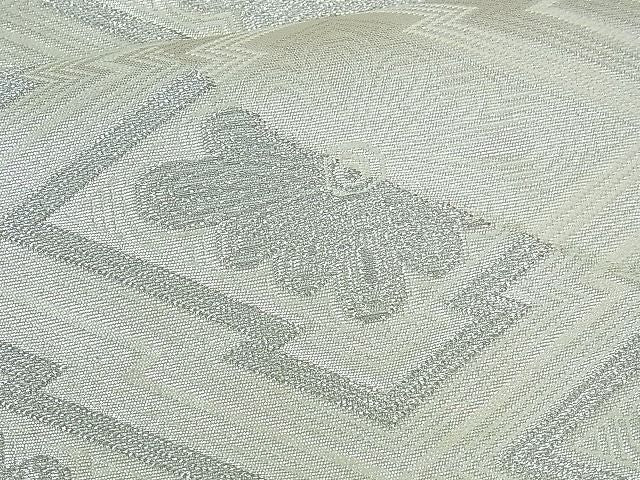 平和屋着物■西陣 六通柄袋帯 松皮菱花文 銀糸 逸品 ev1198