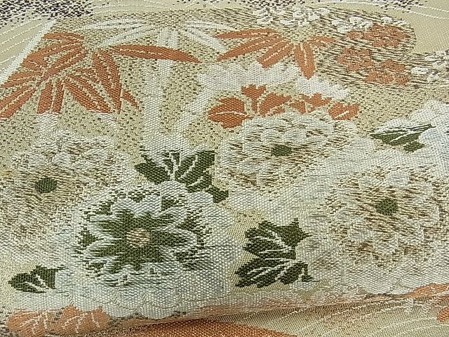 平和屋着物■全通柄袋帯　草花絵巻文　逸品　ev1207