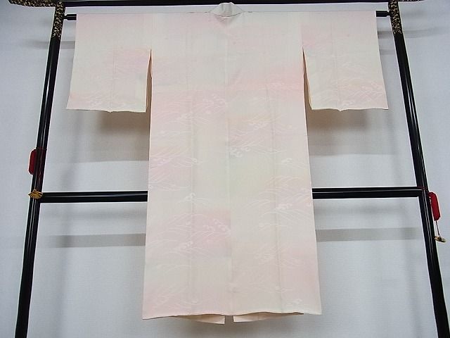 平和屋着物■長襦袢 袷 立波文 暈し染め 正絹 逸品 A-ex5030