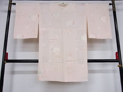平和屋着物■長襦袢 無双仕立て 舞花文 正絹 逸品 A-ex5429