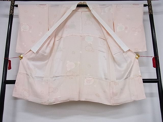 平和屋着物■長襦袢 無双仕立て 舞花文 正絹 逸品 A-ex5429