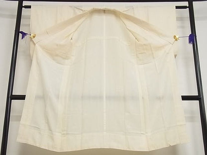 平和屋着物■長襦袢 無双仕立て 枝花文 正絹 逸品 B-ey2337